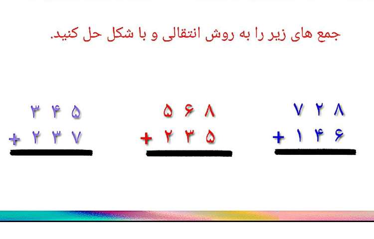 تدریس جمع اعداد سه رقمی به روش انتقالی قسمت اول 1