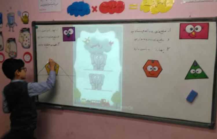 تدریس خطوط موازی و پیداکردن خطوط موازی و غیر موازی در اشکال هندسی 2