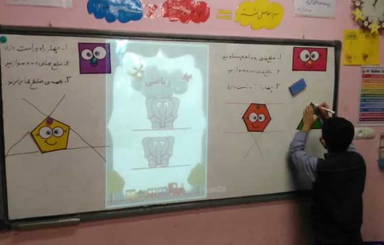 تدریس خطوط موازی و پیداکردن خطوط موازی و غیر موازی در اشکال هندسی