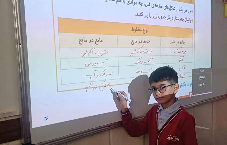 تدریس درس مخلوط و محلول 2