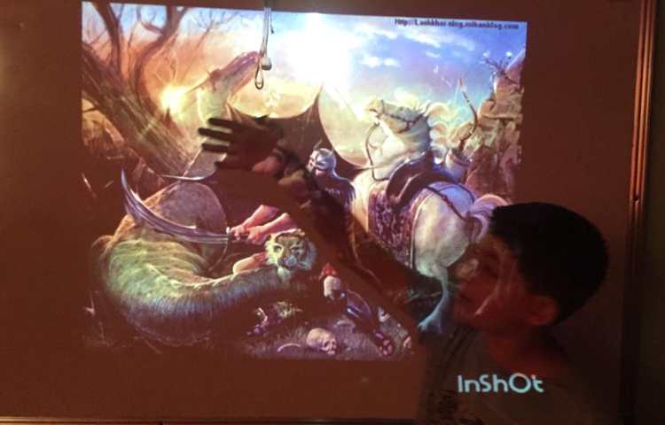 تدریس درس هفت خان رستم با ارائه دانش آموزان 1