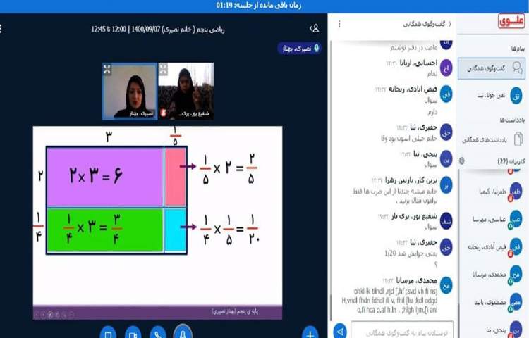 تدریس ضرب مساحتی در قالب اعداد مخلوط 1