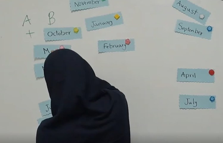 تدریس ماه ها و تمرین ترتیب آنها 2
