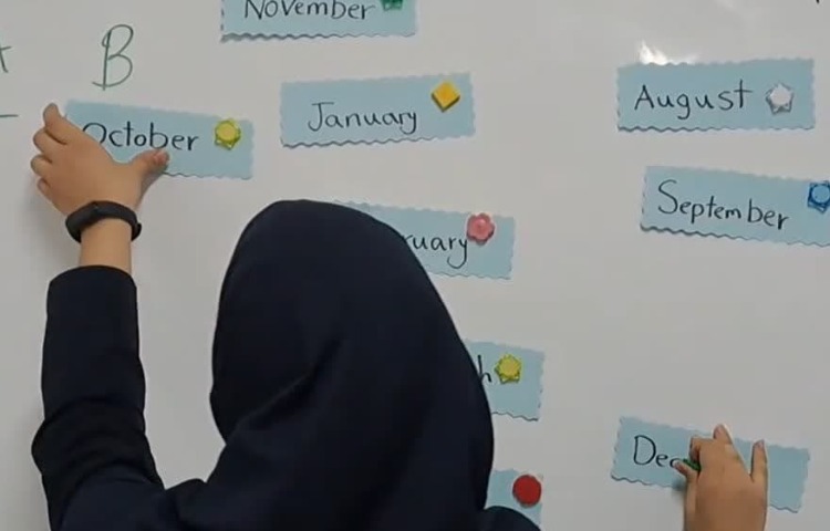 تدریس ماه ها و تمرین ترتیب آنها 3