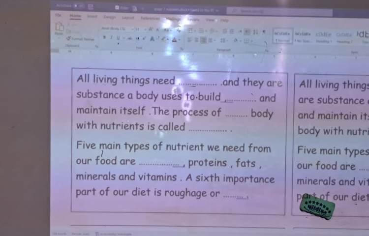 تدریس مبحث nutrirnts