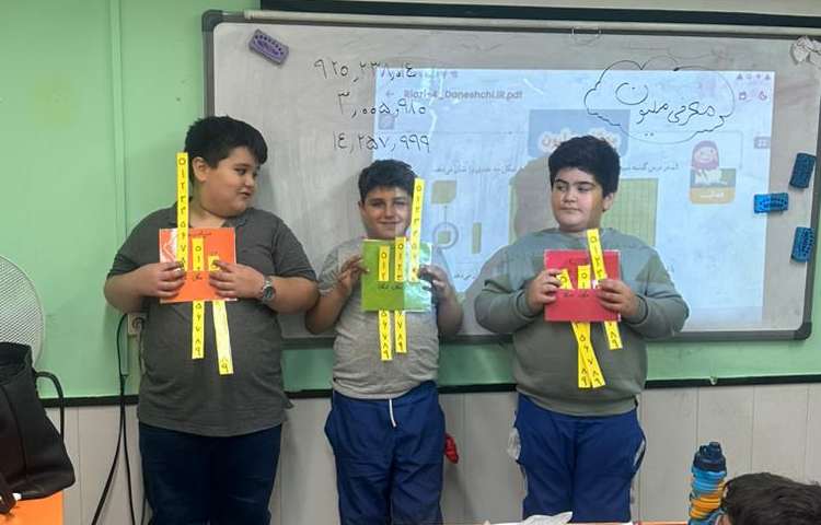 تدریس معرفی میلیون و جایگاه ارزش مکانی اعداد 6