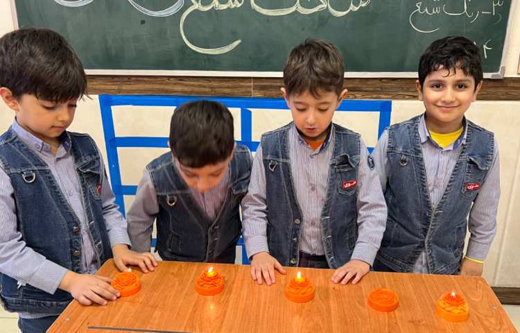 تدریس نشانه عین با ساخت شمع 1