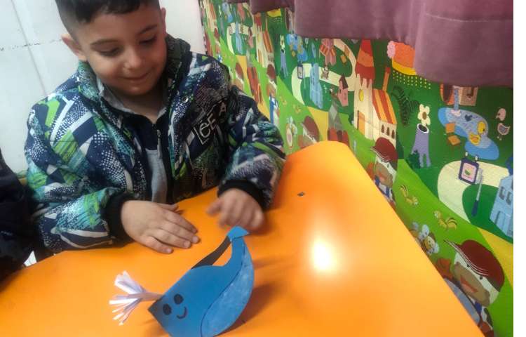 تدریس نشانه "ن" و کاردستی نهنگ 2