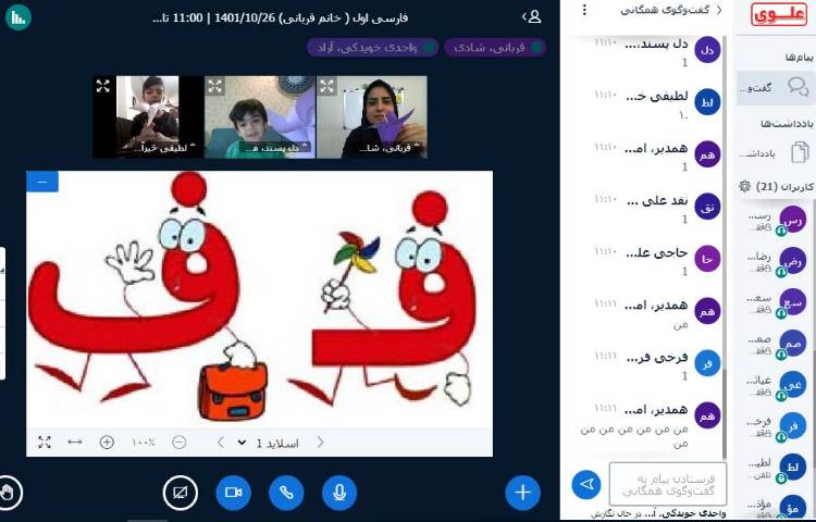 :تدریس نشانه ی (ف مثل فرفره)