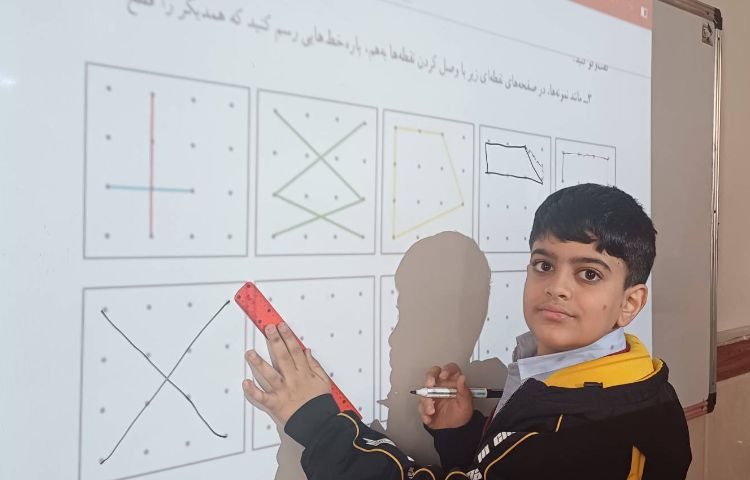 تدریس و تمرین خط عمود 2