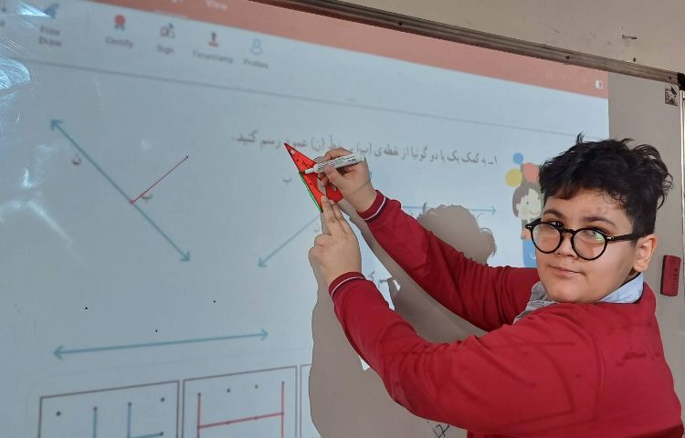 تدریس و تمرین خط عمود 4