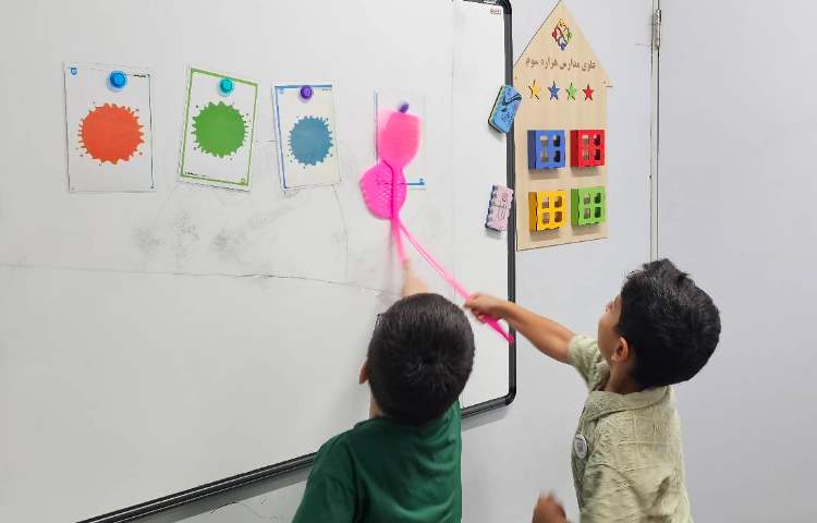 تدریس و تکرار و تمرین رنگ ها به همراه بازی 6