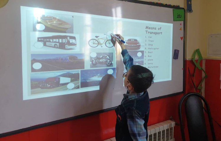 :تدریس کلمات درس 1 با موضوع وسایل نقلیه، کلاس مریخ