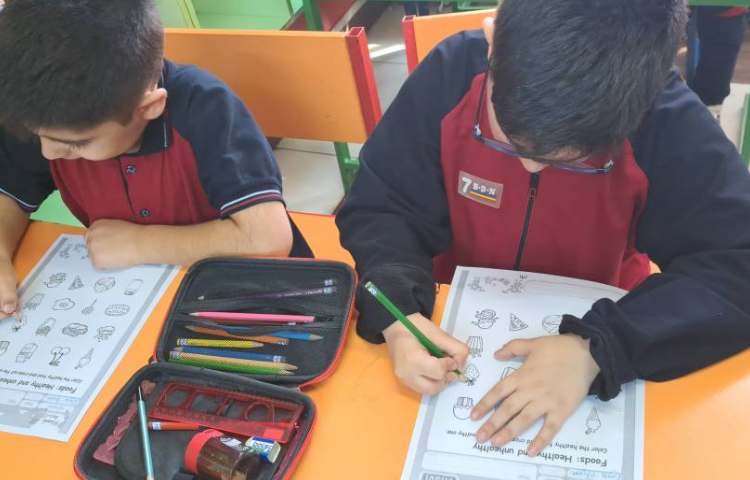 تدریس healthy and unhealthy task 1