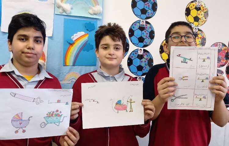 ترسم انواع اهرم‌ها توسط دانش‌آموزان 1