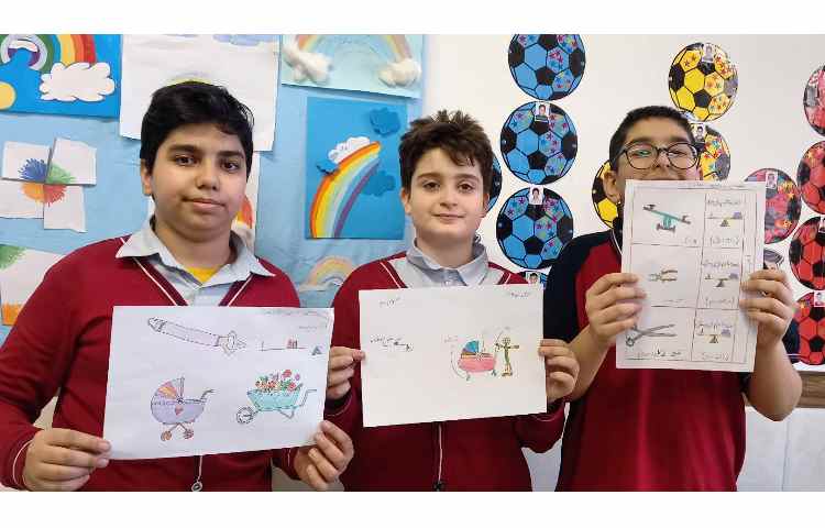 ترسم انواع اهرم‌ها توسط دانش‌آموزان