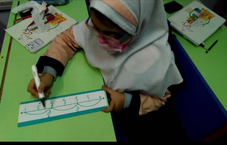 تساوی کسر بر روی محور با استفاده از دست ورزی 5