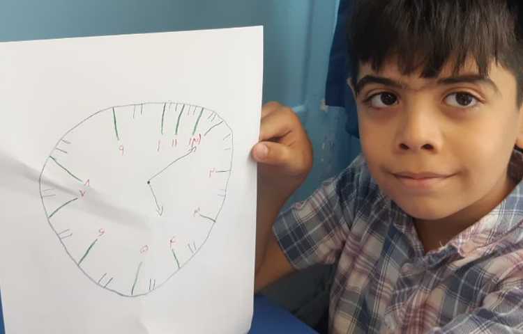 تشخیص ساعت و عقربه های ساعت و دقیقه 5