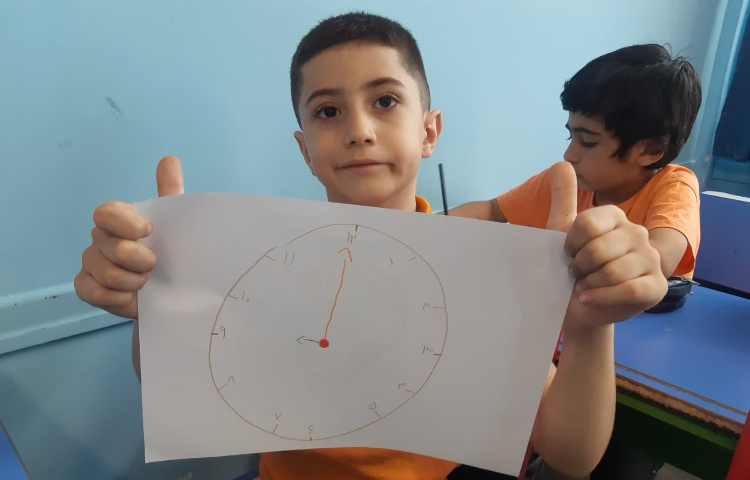 تشخیص ساعت و عقربه های ساعت و دقیقه 7