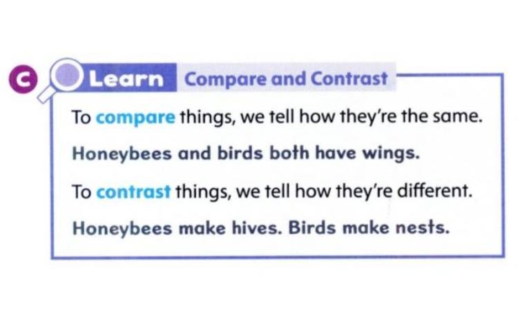 تشخیص و تمرین مفاهیم compare and contrast 1