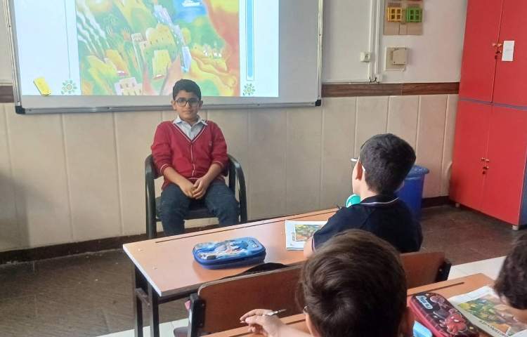 تصحبح نگارش و تمرین رو خوانی در کلاس 2