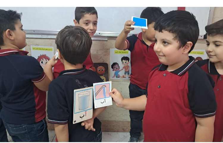 تصویر خوانی و به ذهن سپاری کلمات در نگاره های درس فارسی 6