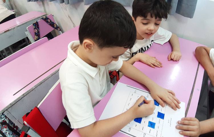 تقویت املا و حافظه دیداری (پیدا کردن کلمات با الگویابی) تلفیق ریاضی و فارسی