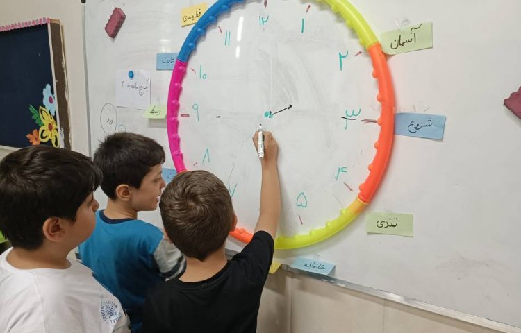 تقویت یادگیری ساعت و جمله‌سازی 2