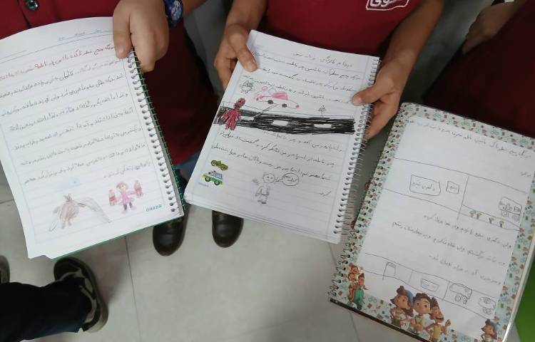 تلفیق انشا و هنر با خلاقیت بچه ها 3