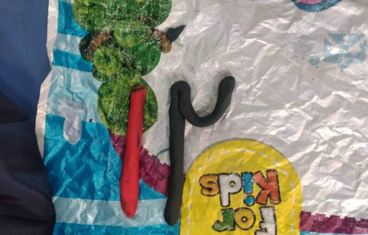 تلفیق خمیربازی و آموزش عدد 1و2 3