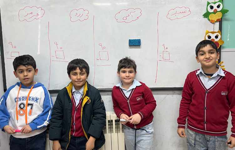 تلفیق ریاضی و فارسی، مسابقه گروهی املا به روش جمع و تفریق انتقالی 2