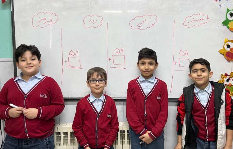 تلفیق ریاضی و فارسی، مسابقه گروهی املا به روش جمع و تفریق انتقالی 3