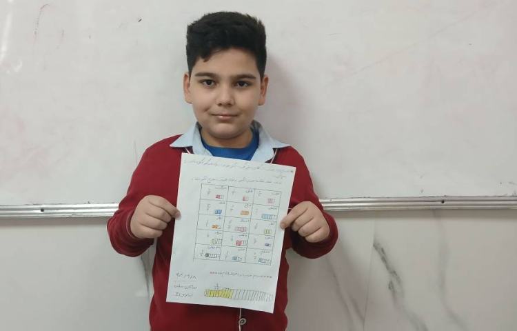 تلفیق ریاضی و فارسی _ نوشت کسر تعداد حروف و تعداد نقاط کلمات 2