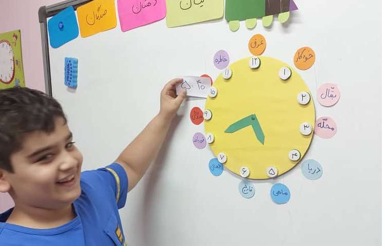 تلفیق ساعت و جمله سازی