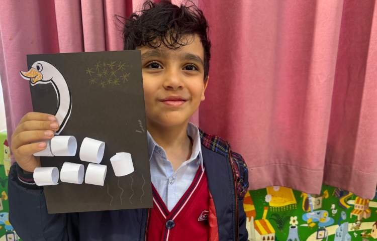 تلفیق ماهرشو و خوانداری:کاردستی قو برای تثبیت نشانه‌ی (او) 1