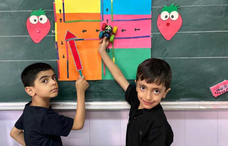 تلفیق پرتال هوش و ریاضی ( آموزش جهت ها و مرور اشکال هندسی ) 1