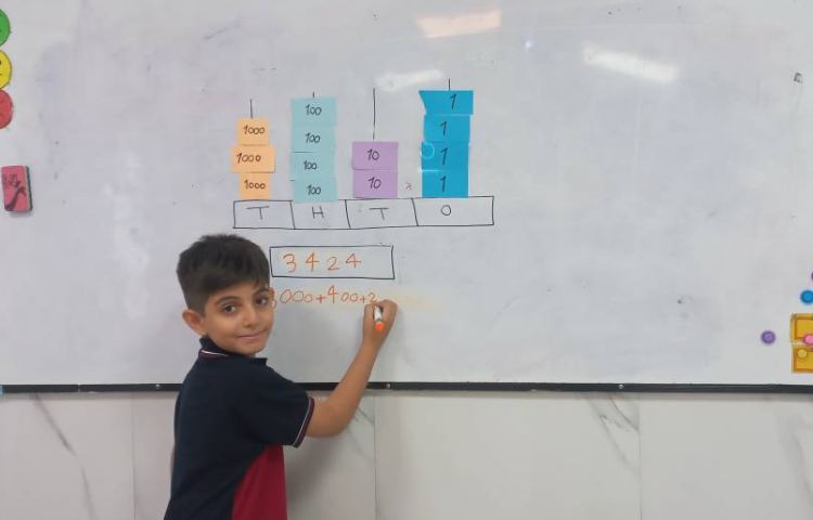تمرین ارزش مکانی اعداد چهار رقمی-زنگ Math 2