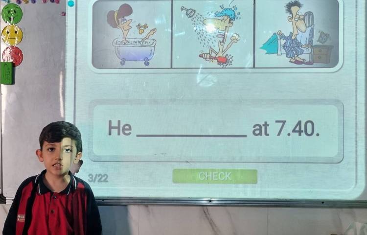 تمرین daily routine با ضمایر He/She 3