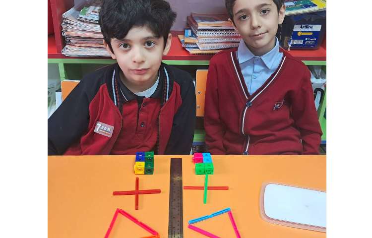 تمرین تقارن با چینه و چوب خط 2