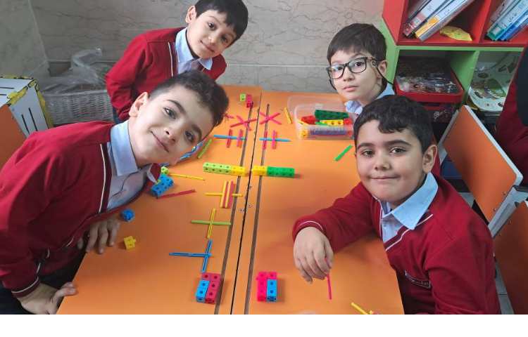 تمرین تقارن با چینه و چوب خط 3