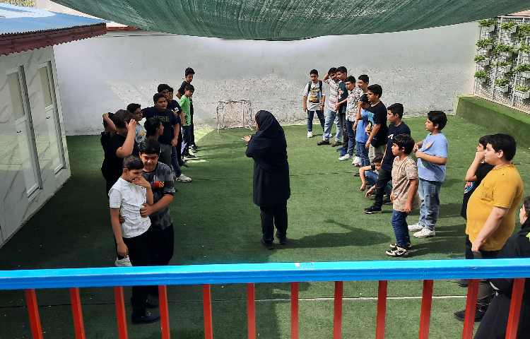 تمرین جشن اختتامیه پایگاه تابستانی 1