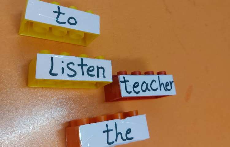 تمرین جمله سازی با استفاده از لگو 3