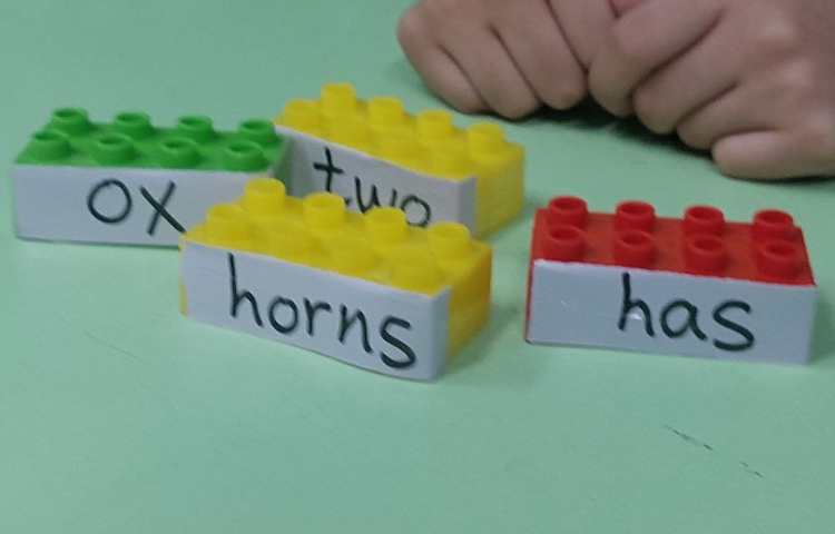 تمرین جمله سازی با استفاده از لگو 5