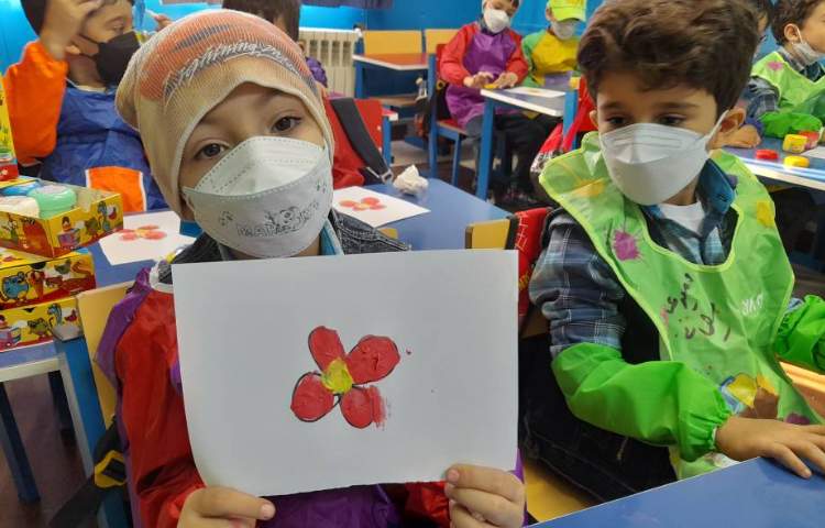 ::تمرین دست ورزی با رنگ انگشتی به انگلیسی، کلاس شاپرک 2