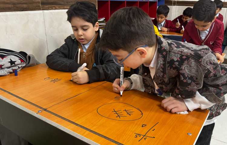 تمرین عددنویسی (10 تا 15) با شکل و جدول ارزش‌مکانی 4