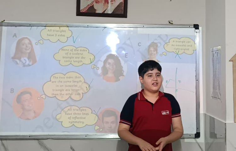 تمرین مبحث triangles در زنگ Math 4