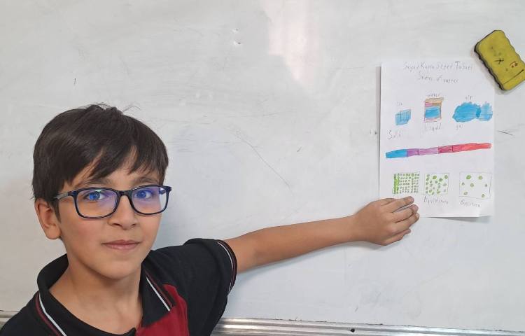 تمرین مربوط به حالات ماده در زنگ علوم