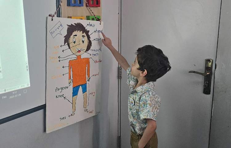 تمرین و تکرار اعضای بدن با بازی