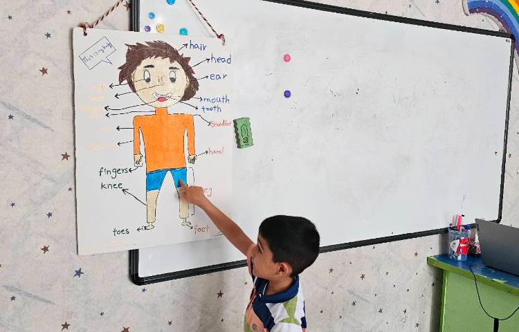 تمرین و تکرار اعضای بدن با بازی