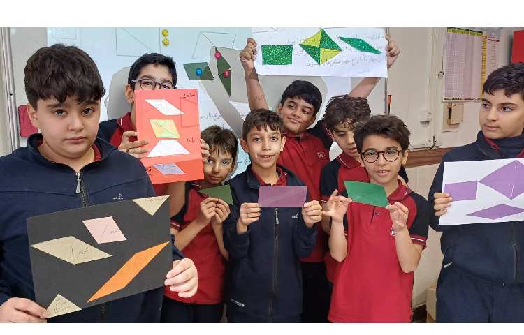 تمرین و ساخت چهار ضلعی ها با مثلث 5